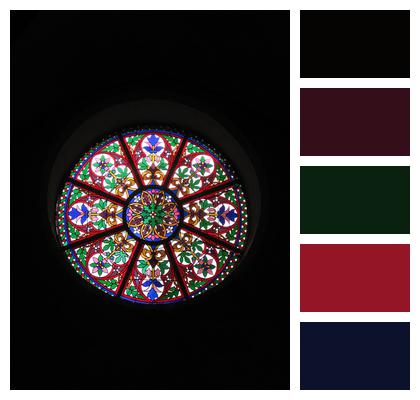 Stained Glass Church Window Architecture Image